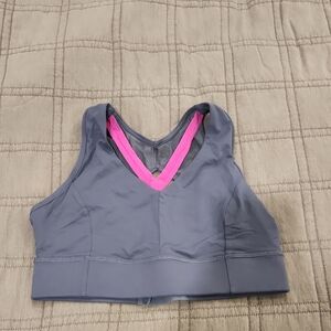 Lululemon Athletica Grayish Blue and Fuschia Sports Bra Size 8